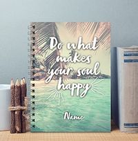 Tap to view Happy Soul Personalised Notebook