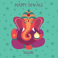 Tap to view Happy Diwali Elephant Personalised Card
