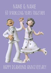 Tap to view 60 Years - Diamond Anniversary Personalised Card