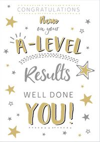 Tap to view A-Level Congratulations Personalised Card