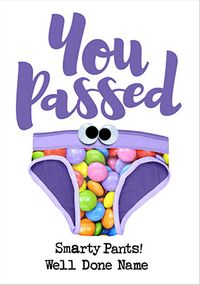 Tap to view You Passed Smarty Pants Personalised Card
