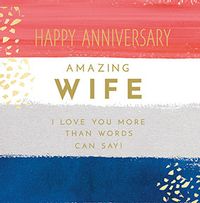 Tap to view Amazing Wife Personalised Anniversary Card