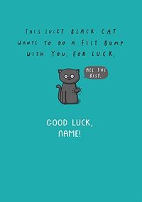 Tap to view Good Luck Cat Personalised Card