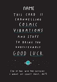 Tap to view Good Luck Vibrations Personalised Card