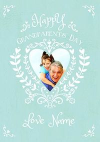 Tap to view Heart and Filigree Grandparents Day Photo Card