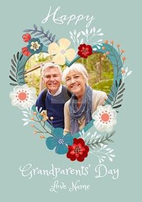 Tap to view Floral Heart Grandparents Day Photo Card