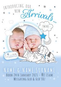 Tap to view 101 Dalmatians Baby Twins New Baby Photo Card