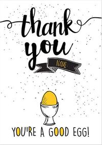 Tap to view You're A Good Egg Personalised Thank You Card