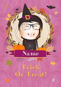 Tap to view Trick Or Treat Photo Halloween Card