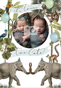 Tap to view New Twin Baby Boys Photo Card