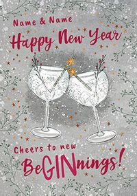 Tap to view New BeGINnings Personalised New Year Card