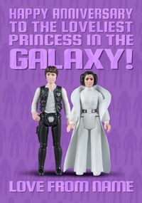 Tap to view Star Wars - Princess Anniversary Personalised Card
