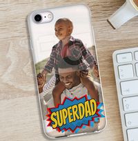 Tap to view Super Dad Photo Upload iPhone Case