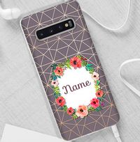 Tap to view Geometric and Floral Personalised Samsung Phone Case