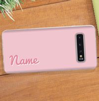 Tap to view Personalised Pink Samsung Phone Case - Pink Name