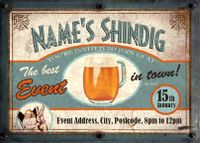 Tap to view Bar Signs Beer Shindig Invitation Postcard