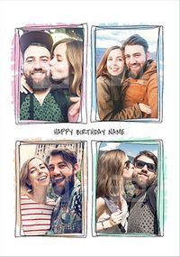 Tap to view Wishy Washy Birthday Photo Postcard