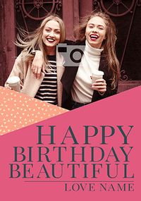 Tap to view Happy Birthday Beautiful Photo Postcard