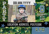 Tap to view Camouflage Party Invite Photo Postcard