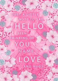 Tap to view Been Thinking of You floral personalised Postcard