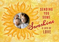 Tap to view Sending Sunshine photo upload personalised Postcard