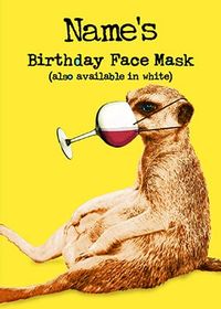 Tap to view Birthday Face Mask Personalised Postcard