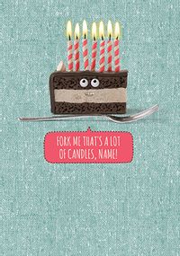 Tap to view Fork me a lot of Candles Postcard