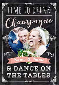 Tap to view Time to drink champagne photo Wedding Postcard