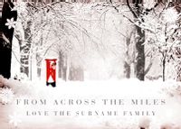 Tap to view Across the Miles Personalised Christmas Postcard