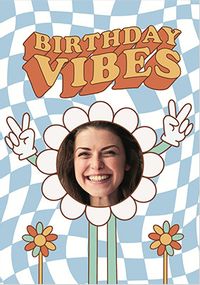 Tap to view Birthday Vibes Retro Photo Card
