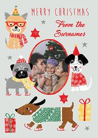 Tap to view Merry Christmas Dogs Photo Card