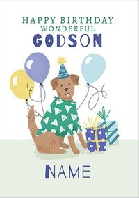 Tap to view Godson Dog Personalised Birthday Card