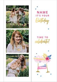 Tap to view Multi Photo Upload Celebrate Birthday Card