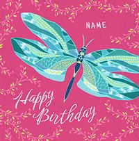 Tap to view Dragonfly Personalised Birthday Card