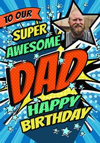 Tap to view Dad Pop Art Birthday Photo Card