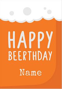 Tap to view Happy Beerthday Personalised Birthday Card