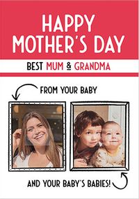 Tap to view Best Mum and Grandma Photo Mother's Day Card