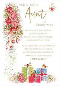 Tap to view Lovely Aunt Traditional Personalised Christmas Card