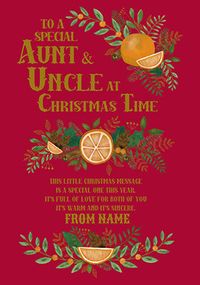 Tap to view Auntie & Uncle Traditional Personalised Christmas Card