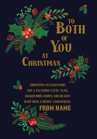 Tap to view Both of You at Christmas Traditional Personalised Card