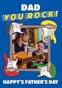 Tap to view Dad You Rock Photo Upload Father's Day Card