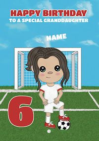 Tap to view Footie Daughter 6th Birthday Card