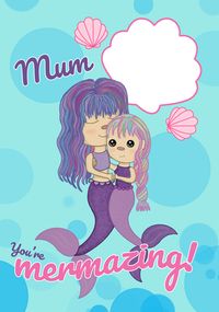 Tap to view Mum Mermazing Photo Birthday Card