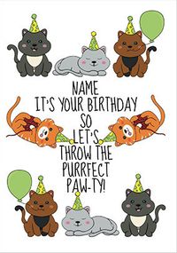 Tap to view Purrfect Pawty Birthday Card