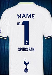 Tap to view Spurs No1 Fan Football Personalised Birthday Card