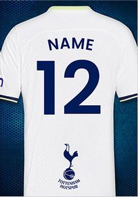 Tap to view Spurs Age 12 Shirt Personalised Birthday Card