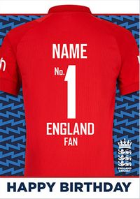 Tap to view No.1 England Fan Red Cricket  Shirt