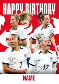 Tap to view Female England Football Team Birthday Card