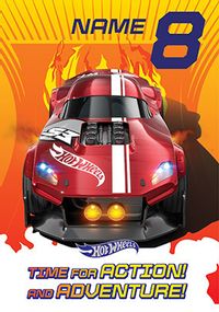 Tap to view Hot Wheels -  Time For Action 8th Birthday Card