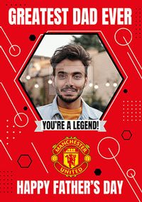 Tap to view Man United - Dad Father's Day Photo Card